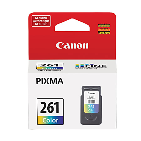 Canon® CL-261 Tri-Color Ink Cartridge, 3725C001