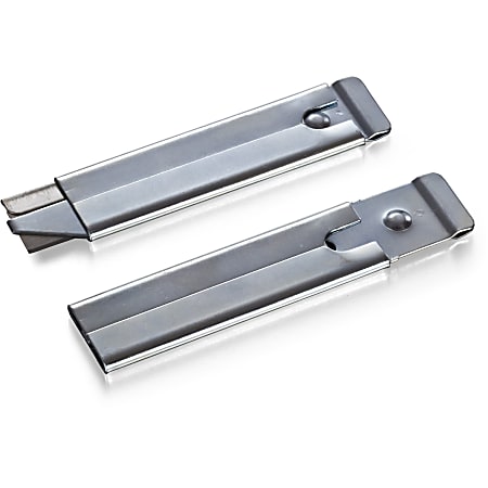 Steel Box Cutters, White, Pack Of 12