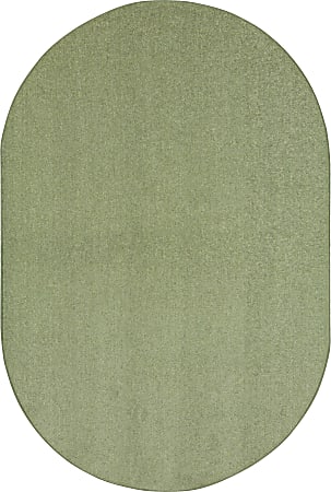 Joy Carpets® Kids' Essentials Oval Area Rug, Endurance™, 7-1/2' x 12', Sage