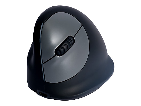 R-Go Wireless Medium Left Hand Vertical Ergonomic Mouse, Black
