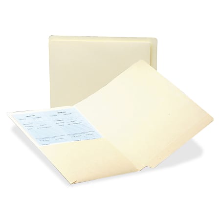 Smead® End-Tab File Folders With Antimicrobial Product Protection And Pockets, Straight Cut, 9 1/2" x 12 1/4", Pack Of 50