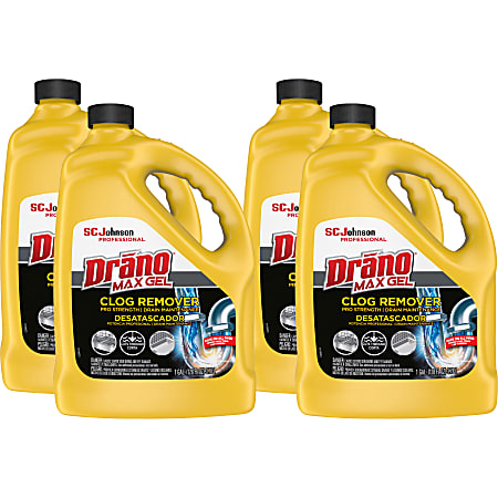 Drano® Max Gel Clog Remover, 128 Oz, Pack Of 4 Cartons