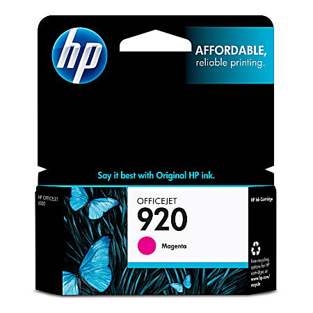 HP 920 Magenta Ink Cartridge, CH635AN