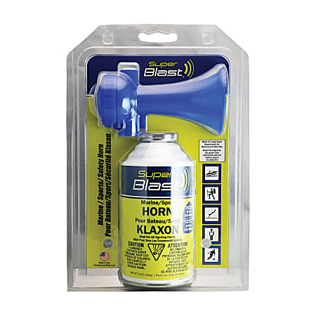 Super Blast™ Air Horn, 8oz, Blue/Yellow