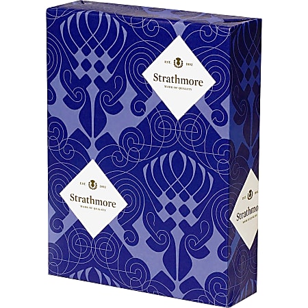 Mohawk Strathmore Writing Laid Paper, Letter Size (8 1/2" x 11"), 24 Lb, Wove, Natural, Ream Of 500 Sheets