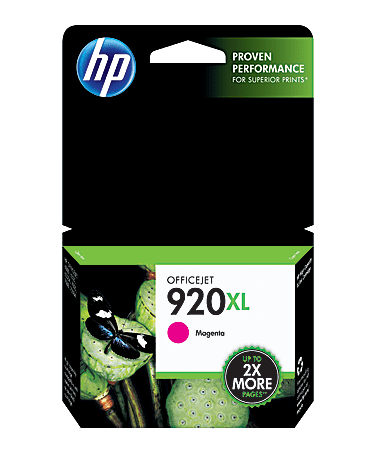 HP 920XL Magenta High-Yield Ink Cartridge, CD973AN