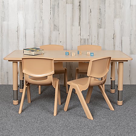 Flash furniture height adjustable 2025 plastic activity table