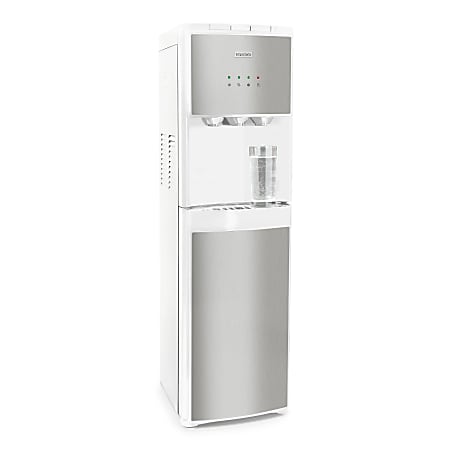 Igloo Hot, Cold &amp; Room Temperature Bottom-Load Water Dispenser, 5-Gallon, White/Silver, Total Qty 1