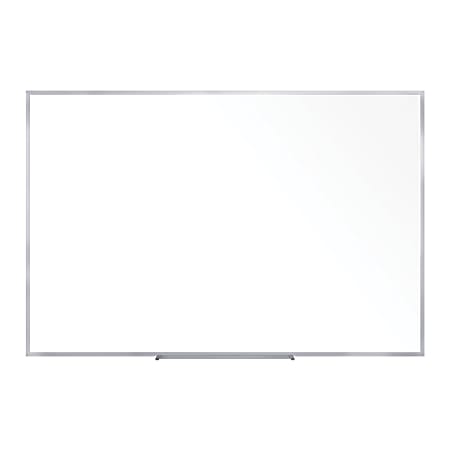 Ghent Non-Magnetic Whiteboard, Ceramic, 48" x 88", Satin Aluminum Frame