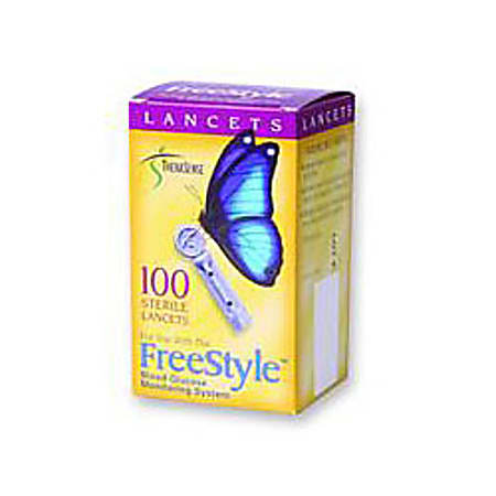 FreeStyle® Sterile Lancets, 28 Gauge, Box Of 100