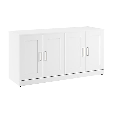 Bush Business Furniture Hampton Heights 60"W Bookshelf With Doors, White, Standard Delivery