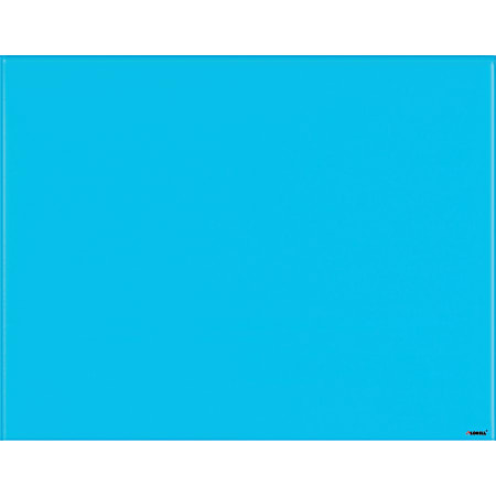 Lorell® Magnetic Unframed Dry-Erase Glass Whiteboard, 48" x 36", Blue