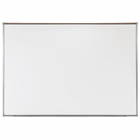 Ghent Proma Magnetic Porcelain Projection Whiteboard, 48-1/2” x 87-15/16”, White, Satin Aluminum Frame