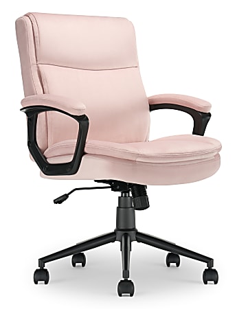 Click365 Transform 2.0 Ergonomic Fabric Mid-Back Desk Chair, Pink/Black