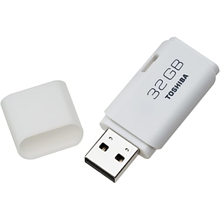 Toshiba 32GB TransMemory USB 2.0 Flash Drive - 32 GB - USB 2.0 - White - 2 Year Warranty