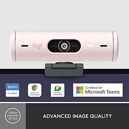 Logitech BRIO 500 Webcam Off White - Office Depot