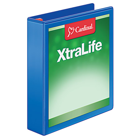 Cardinal® XtraLife™ Locking Slant-D® Ring 3-Ring Binder, 1 1/2" D-Rings, Blue