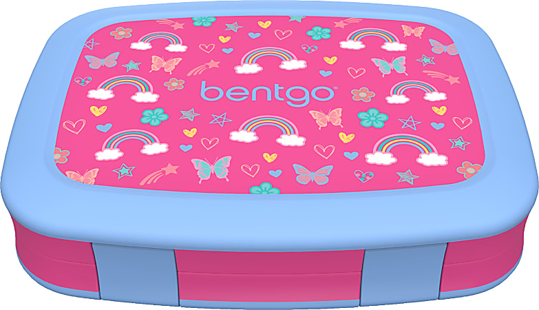 Bentgo Kids Prints 5-Compartment Lunch Box, 2&quot;H x