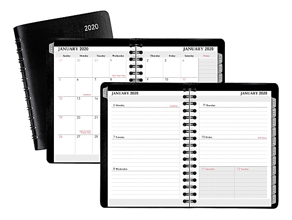 Office Depot® Brand Weekly/Monthly Planner, 4" x 6", Black, January To December 2020, OD711500