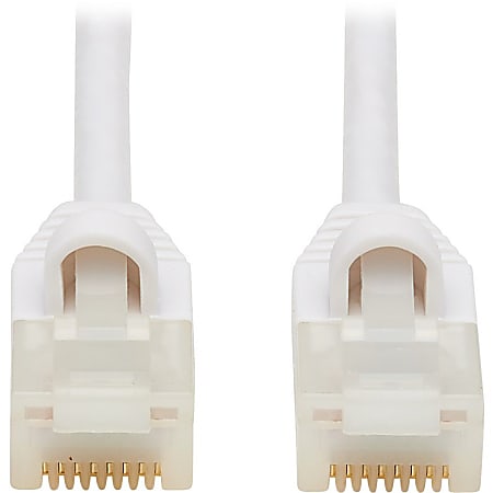Tripp Lite Safe-IT Cat6a Ethernet Cable Antibacterial Snagless PoE M/M 3ft  - 10 Gbit/s - Shielding - Gold Plated Contact - CMX - 26 AWG - White