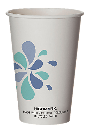 Highmark® Hot Coffee Cups, 16 Oz, White, Pack Of 500