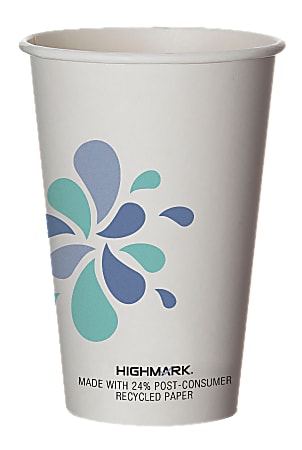 Highmark® Hot Coffee Cups, 16 Oz, White, Pack Of 500