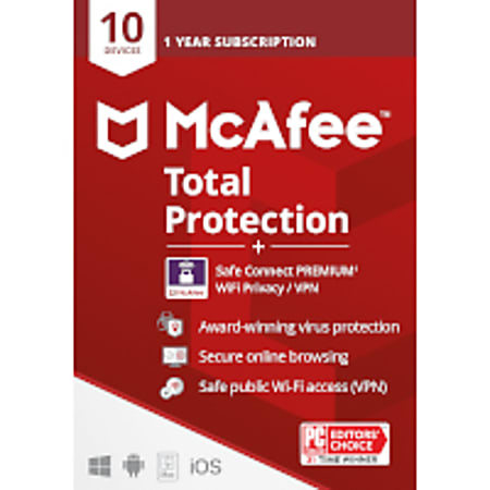 McAfee Total Protection w VPN 10 Devices Antivirus Software 1 ...