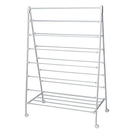 Honey Can Do A Frame Drying Rack 58 H x 21 W x 41 D White - Office Depot