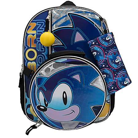 Accessory Innovations 5-Piece Backpack Set, Sonic The Hedgehog