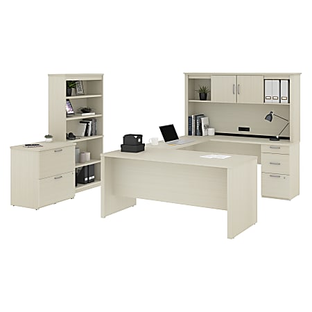 Bestar u shaped desk with hutch cheap