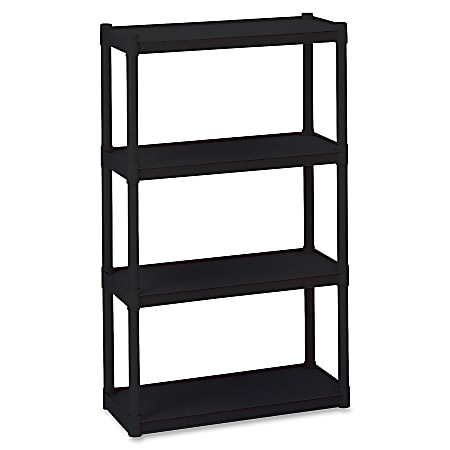 Iceberg 4-Shelf Open Storage System, Black