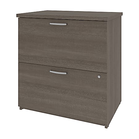 Bestar Universel 28-5/16"W x 19-5/8"D Lateral 2-Drawer File Cabinet, Bark Gray