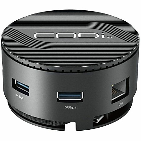 CODi Centro M3 7 Port USB-C Docking Station - Charging Capability - USB Type C - 4K @ 60Hz - 3840x 2160 - A01059