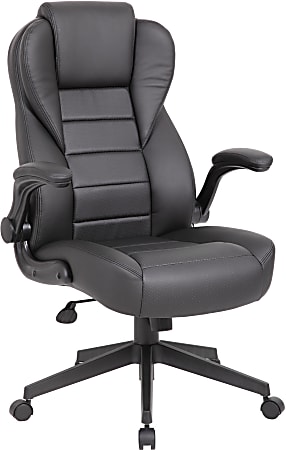 Executive Computer Office Desk Chair High Back Faux Leather Swivel Chair  Black