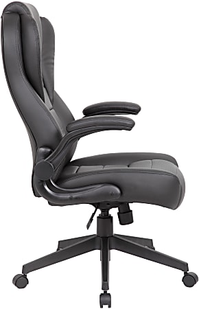 Boss Office Products Ergonomic LeatherPlus Bonded Leather High