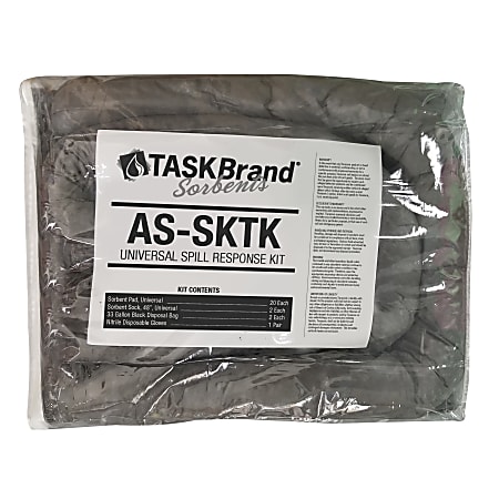Hospeco TaskBrand® Universal Sorbent Truck Kit, 5 Gallon, Gray