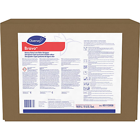 Diversey™ Bravo® Heavy-Duty Low-Odor Floor Stripper, 640 Oz Bottle
