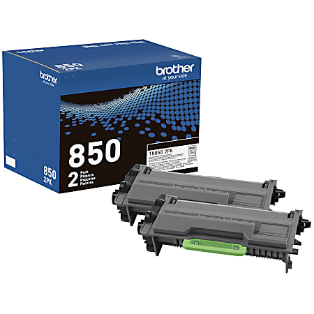 Brother TN 850 High Yield Black Toner Cartridges Pack Of 2 Cartridges -  Office Depot