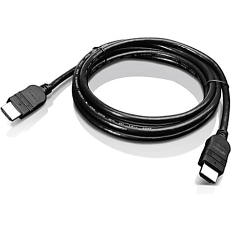 Lenovo HDMI To HDMI Cable - 6.56 ft HDMI A/V Cable for Audio/Video Device - First End: 1 x 29-pin HDMI Type B Digital Audio/Video - Male - Second End: 1 x 29-pin HDMI Type B Digital Audio/Video - Male