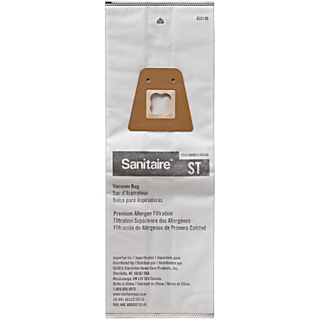 Sanitaire ST Premium Vacuum Bags - 50 / Carton - Style ST - White