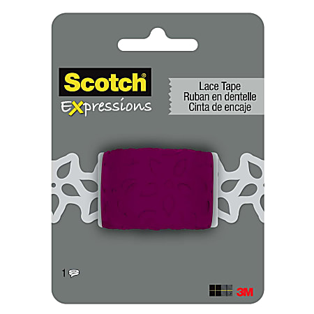 Scotch® Expressions Washi Tape, 1.19" x 13', Purple Lace