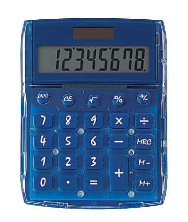 Ativa® 8-Digit Display Desktop Calculator, 5" x 4" x 1/2", Blue