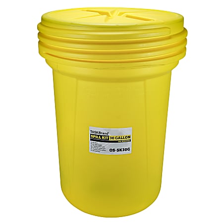 Hospeco TaskBrand® Oil Only Spill Response Kit, 30 Gallon, White