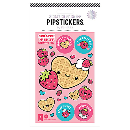 Pipsticks Scratch 'n Sniff Stickers, 4" x 6", Waffle-y Cute