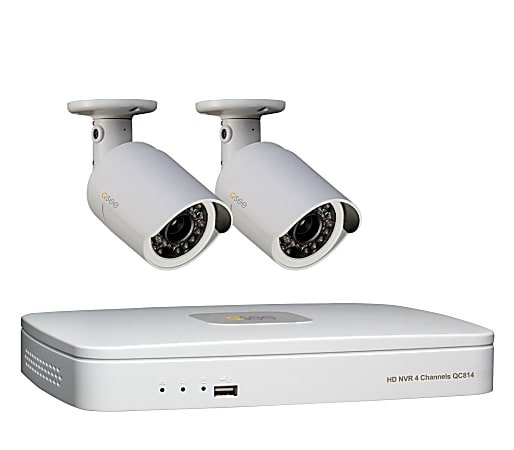Q-See™ 4-Channel NVR Surveillance System With 2 IP Cameras