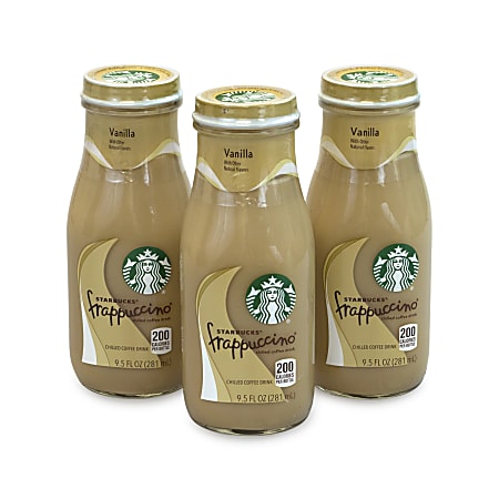 Starbucks Coffee Vanilla Frappuccino 9.5 oz Glass Bottle Pack of