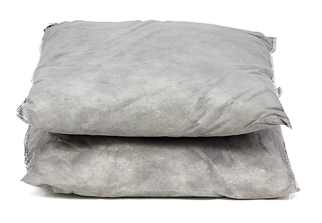 Hospeco TaskBrand® Universal Sorbent Pillows, 10" x 10", Gray, Case Of 40 PIllows