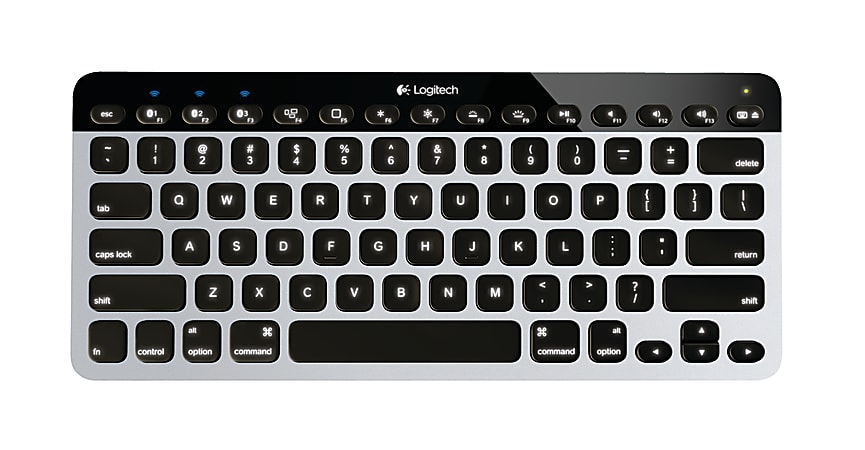 Logitech® K811 Easy-Switch™ Wireless Keyboard, Compact, Silver, 920-004161
