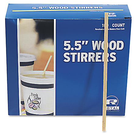 Royal Wood Coffee Stirrers, 7 1/2 inch -- 5000 per case.