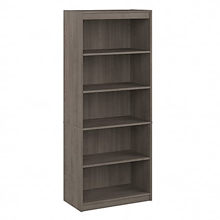 Bestar Logan 72"H 5-Shelf Bookcase, Silver Maple